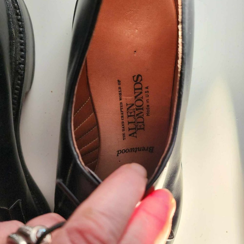 *Host Pick* Vintage Allen Edmonds Oxford Dress Shoes 11.5 B (Narrow) - Picture 7 of 9